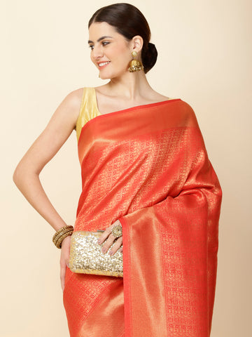 Brocade Zari Jaal Woven Handloom Saree