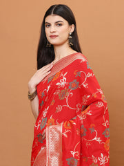 Stone Embroidery Banarasi Woven Saree