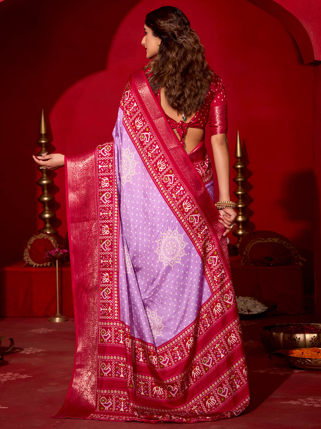 Patola Printed Art Silk Woven Saree