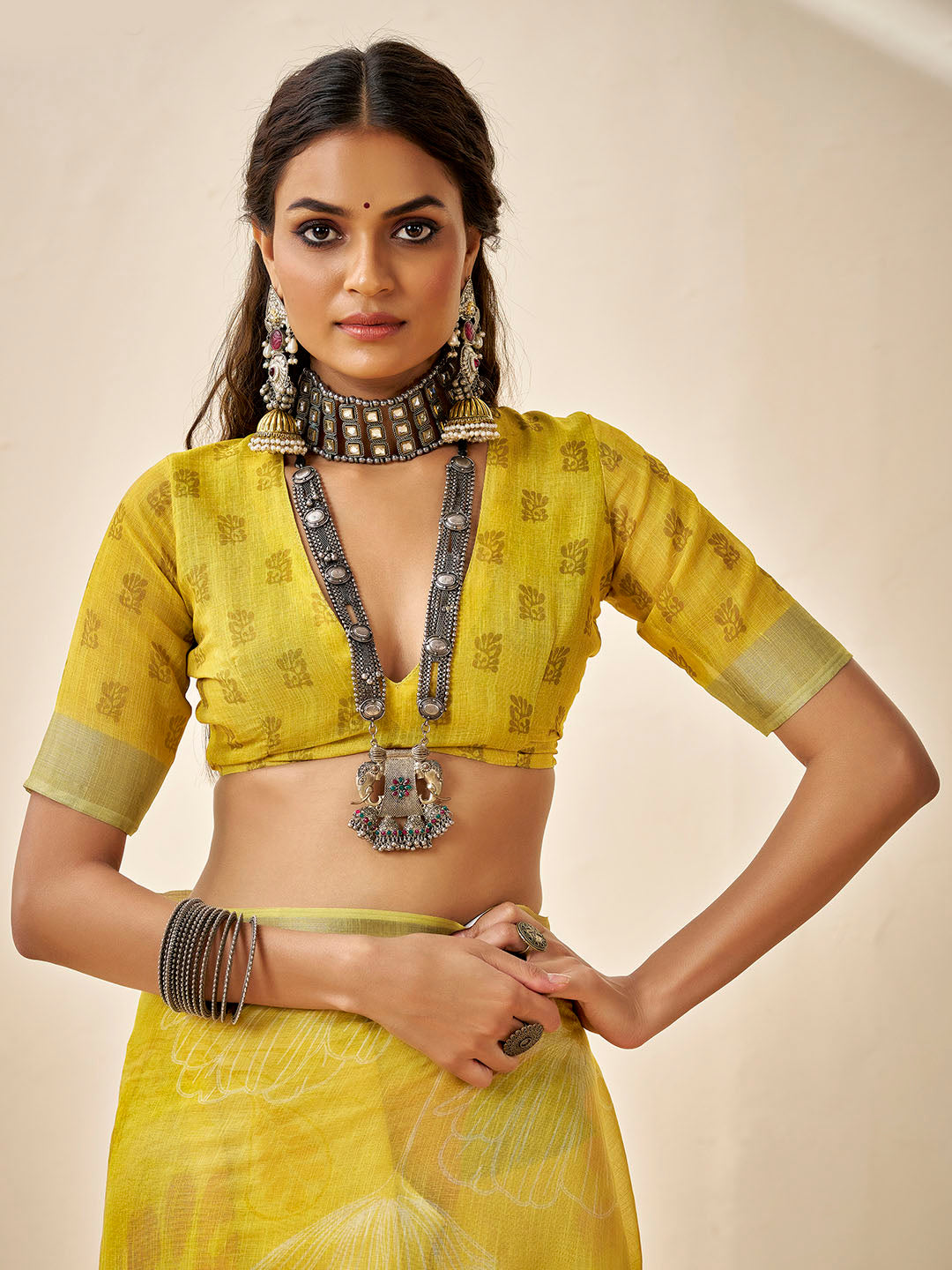 Digital Printed Cotton Saree