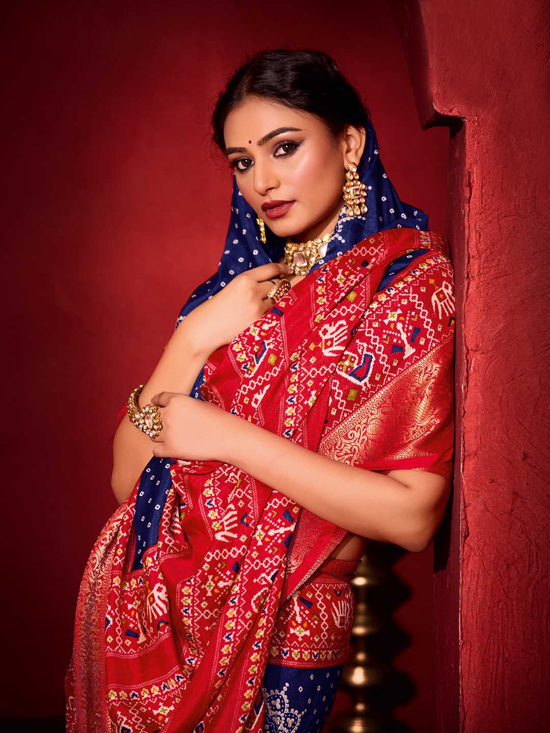 Patola Printed Art Silk Woven Saree