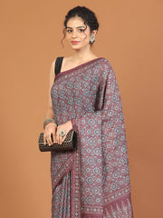 Digital Printed Tussar Woven Saree