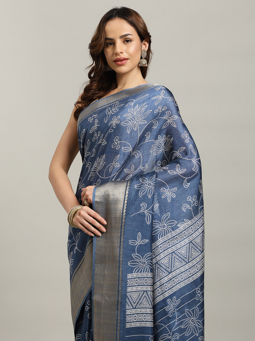Maheshwari Printed Dola Cotton Saree