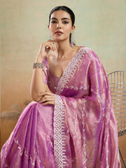 Embroidered Chiffon Saree