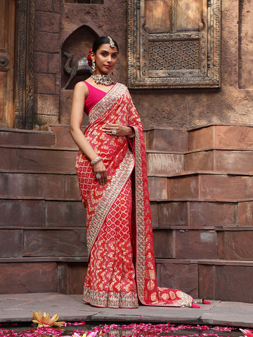 Gharchola Georgette Saree