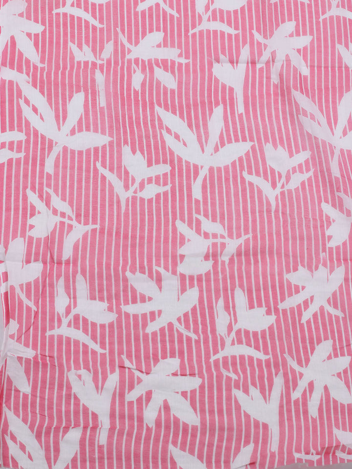 Printed Cotton Blend Unstitched Suit With Dupatta
