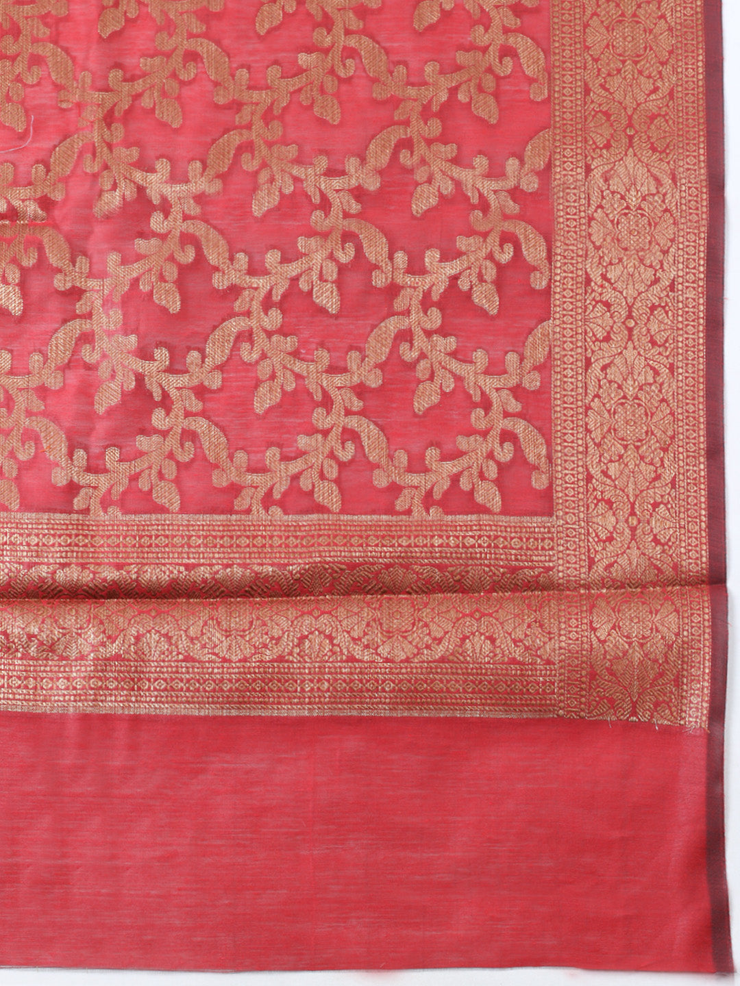 Banarasi Chanderi Unstitched Suit With Pant &amp; Dupatta