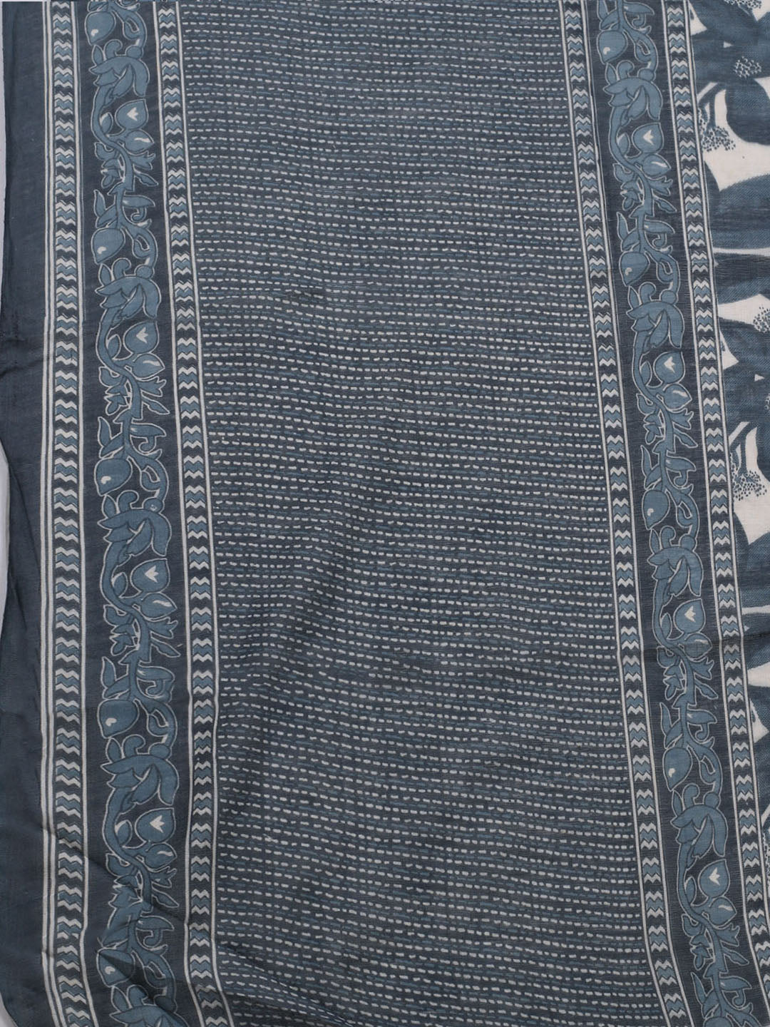 Printed Cotton Blend Unstitched Suit With Dupatta