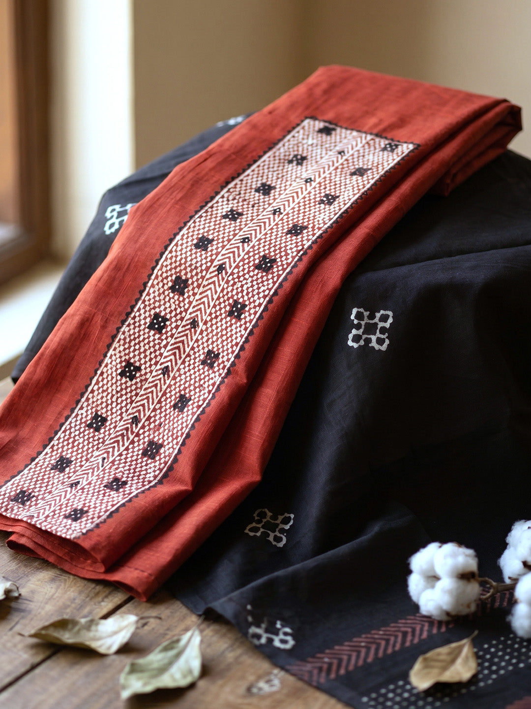 Printed Cotton Blend Unstitched Suit With Pant &amp; Dupatta