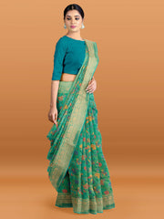 Zari Jaal Border Woven Handloom Saree