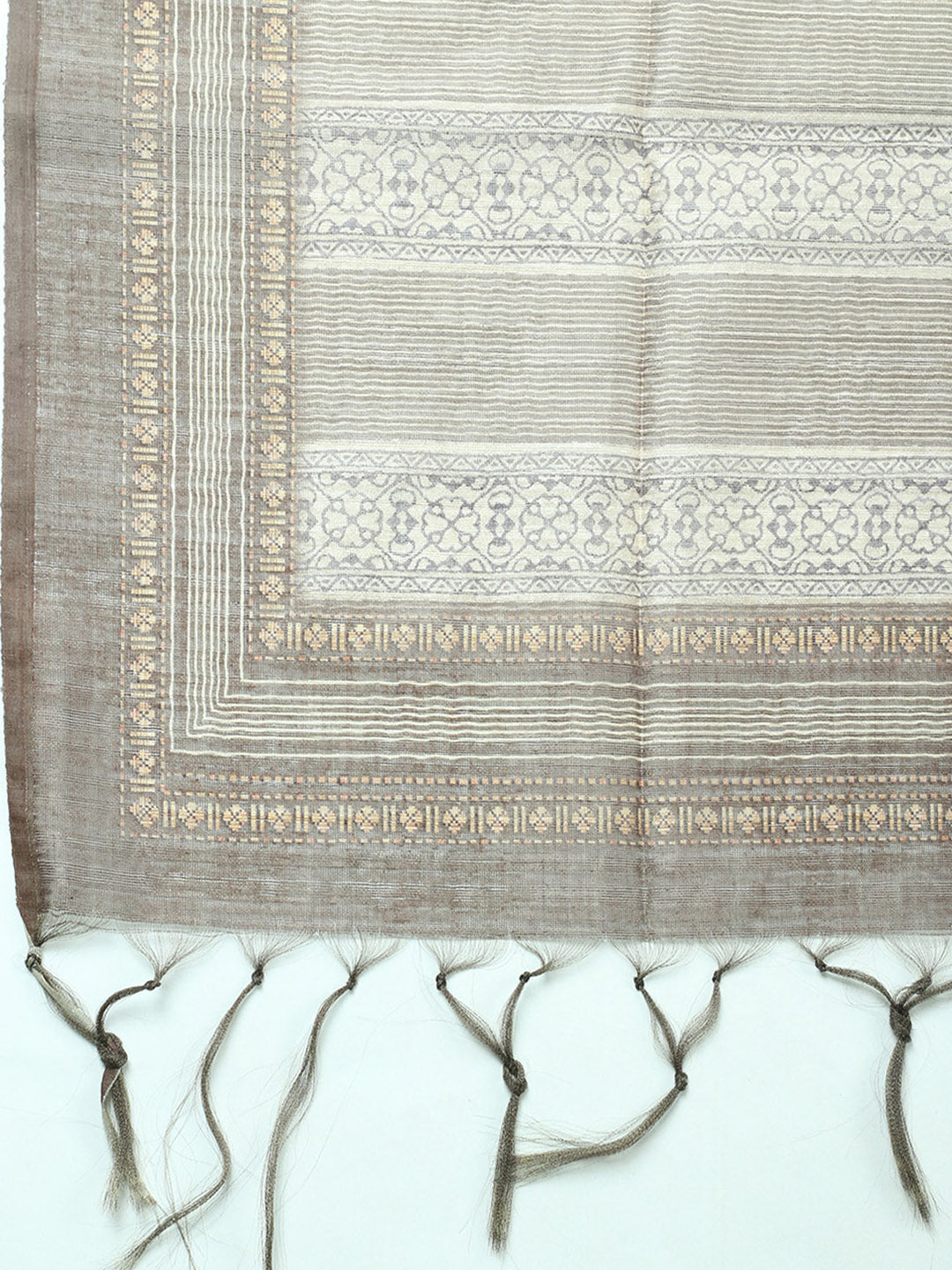 Embroidered Chanderi Unstitched Suit With Pant &amp; Dupatta