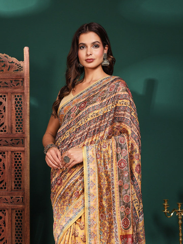 Printed Organza Saree