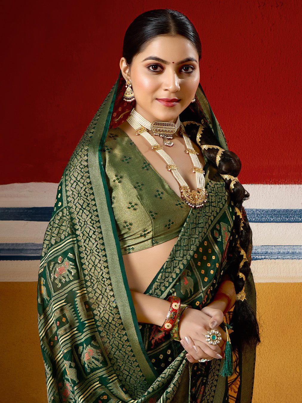 Abstract Print Georgette Saree