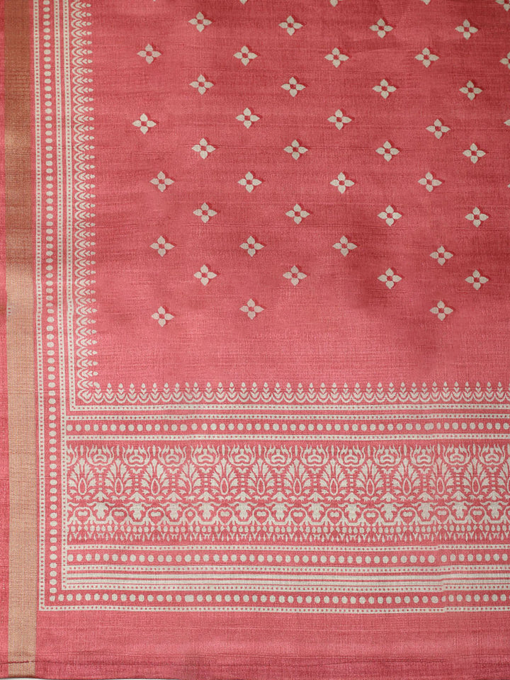 Embroidered Chanderi Unstitched Suit With Pant &amp; Dupatta