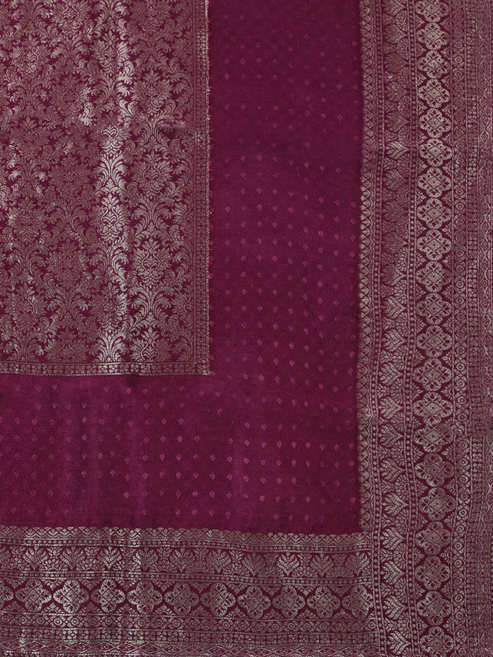 Embroidered Tissue Unstitched Suit With Pant &amp; Dupatta