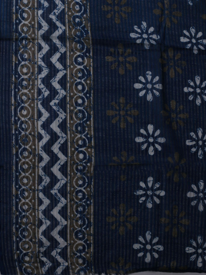 Printed Cotton Blend Unstitched Suit With Dupatta