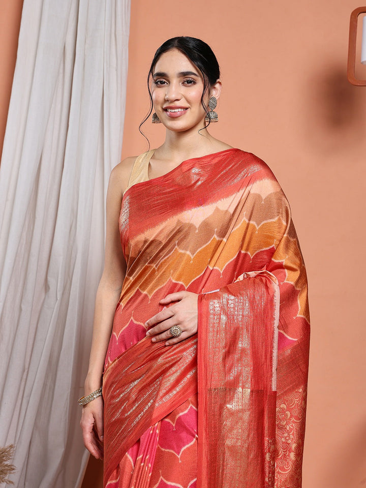Digital Printed Art Silk Saree