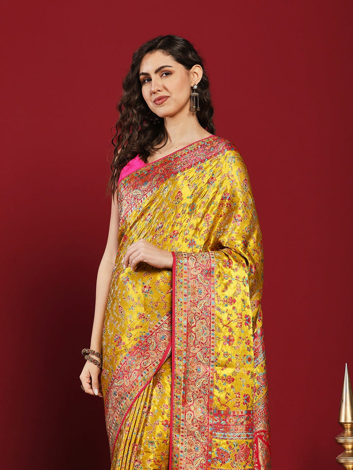 Woven Design Satin Saree