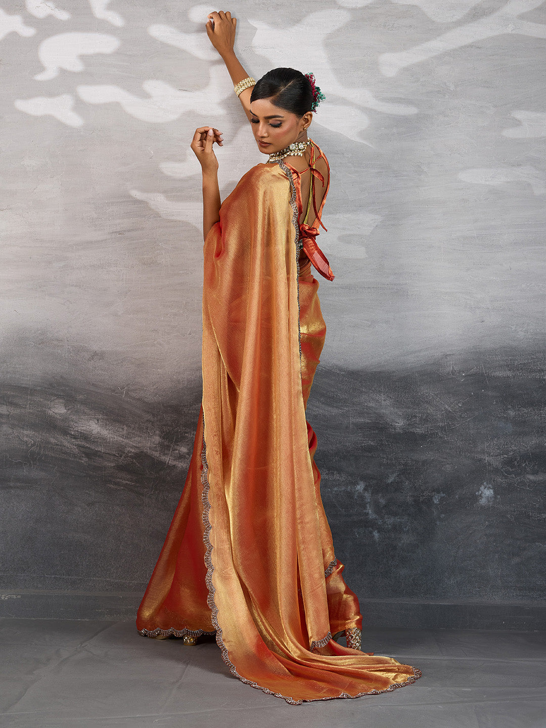 Woven Border Tissue Saree