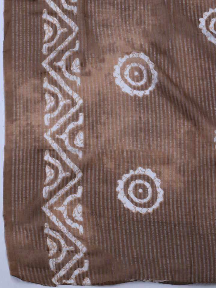Neck Embroidered Cotton Blend Unstitched Suit With Dupatta