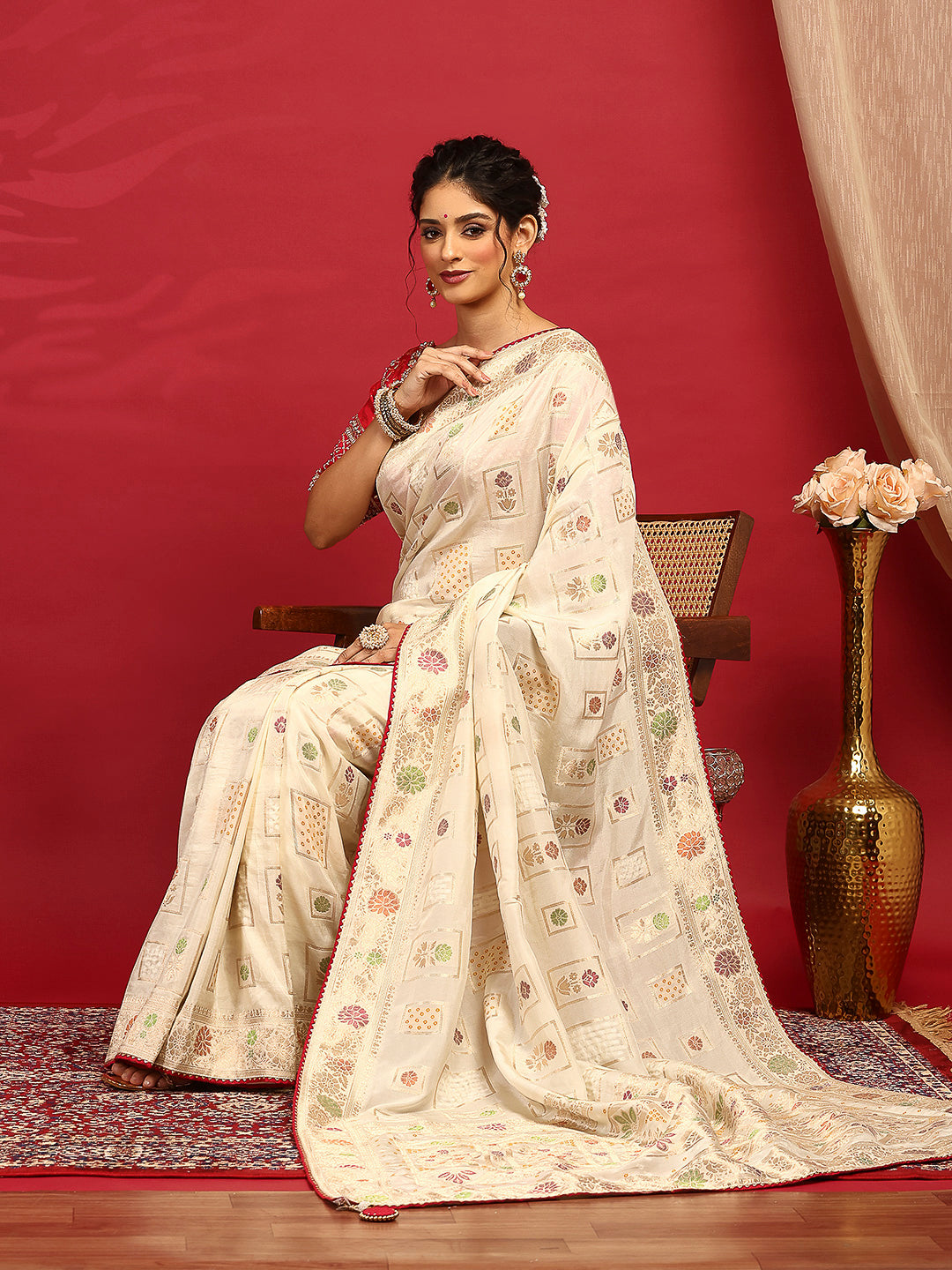 Embroidered Banarasi Saree