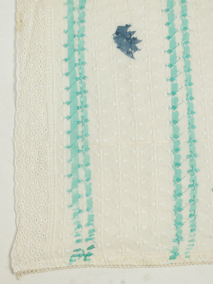 Printed Cotton Unstitched Suits Printed Suit With Pant &amp; Dupatta