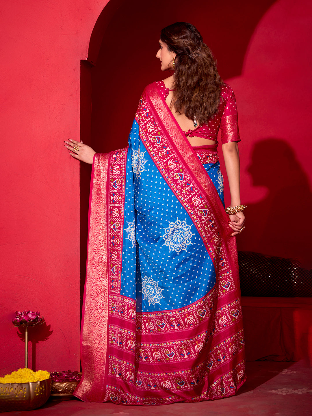 Patola Printed Art Silk Woven Saree