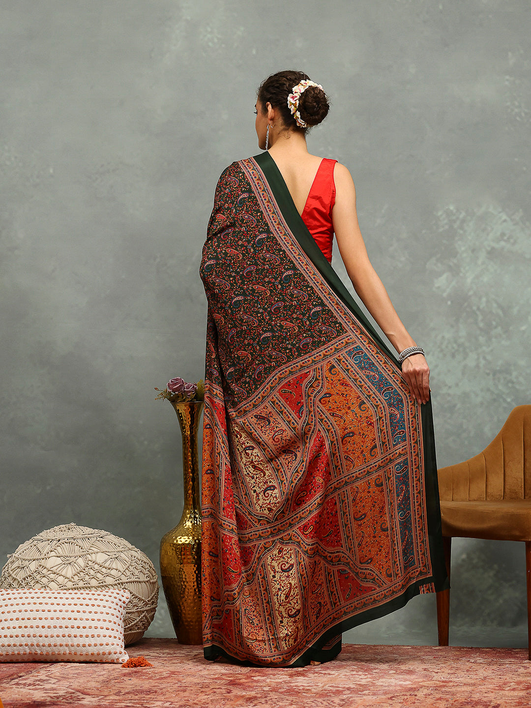 Digital Printed Crepe Saree