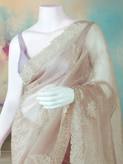 Stone Embellished Organza Saree