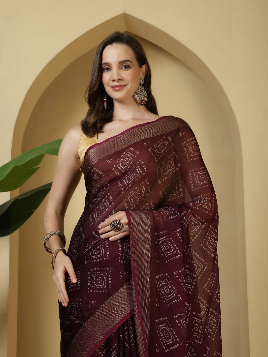 Digital Printed Chiffon Saree