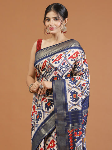 Patola Printed Art Silk Woven Saree