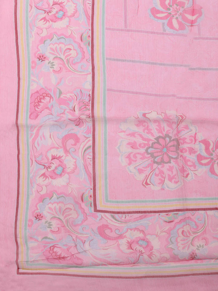 Embroidered Cotton Blend Unstitched Suit With Pant &amp; Dupatta