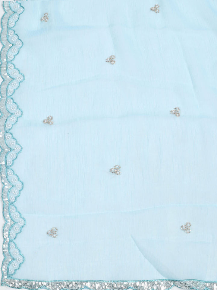 Embroidered Chiffon Unstitched Suit With Dupatta