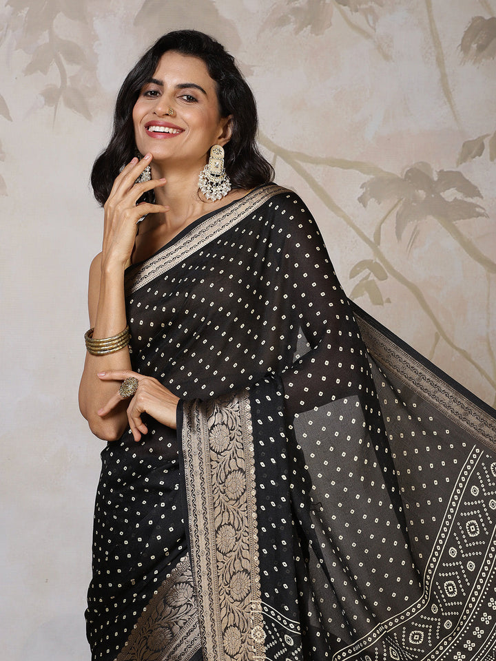 Digital Printed Georgette Saree