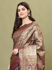 Zari Jaal Woven Handloom Saree