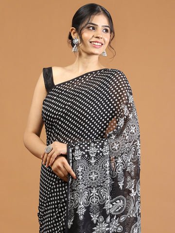 Digital Printed Georgette Saree