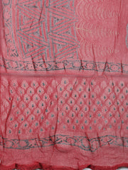 Printed Cotton Blend Unstitched Suit With Pant & Dupatta