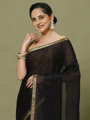 Stone Work Art Crepe Saree