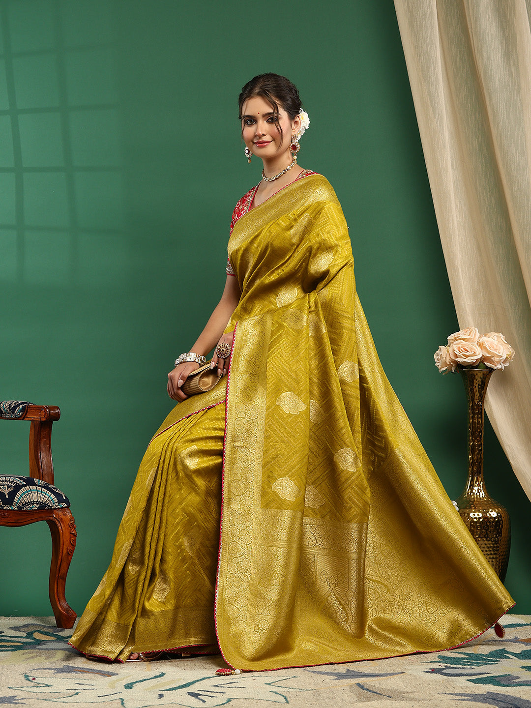 Embroidered Banarasi Saree