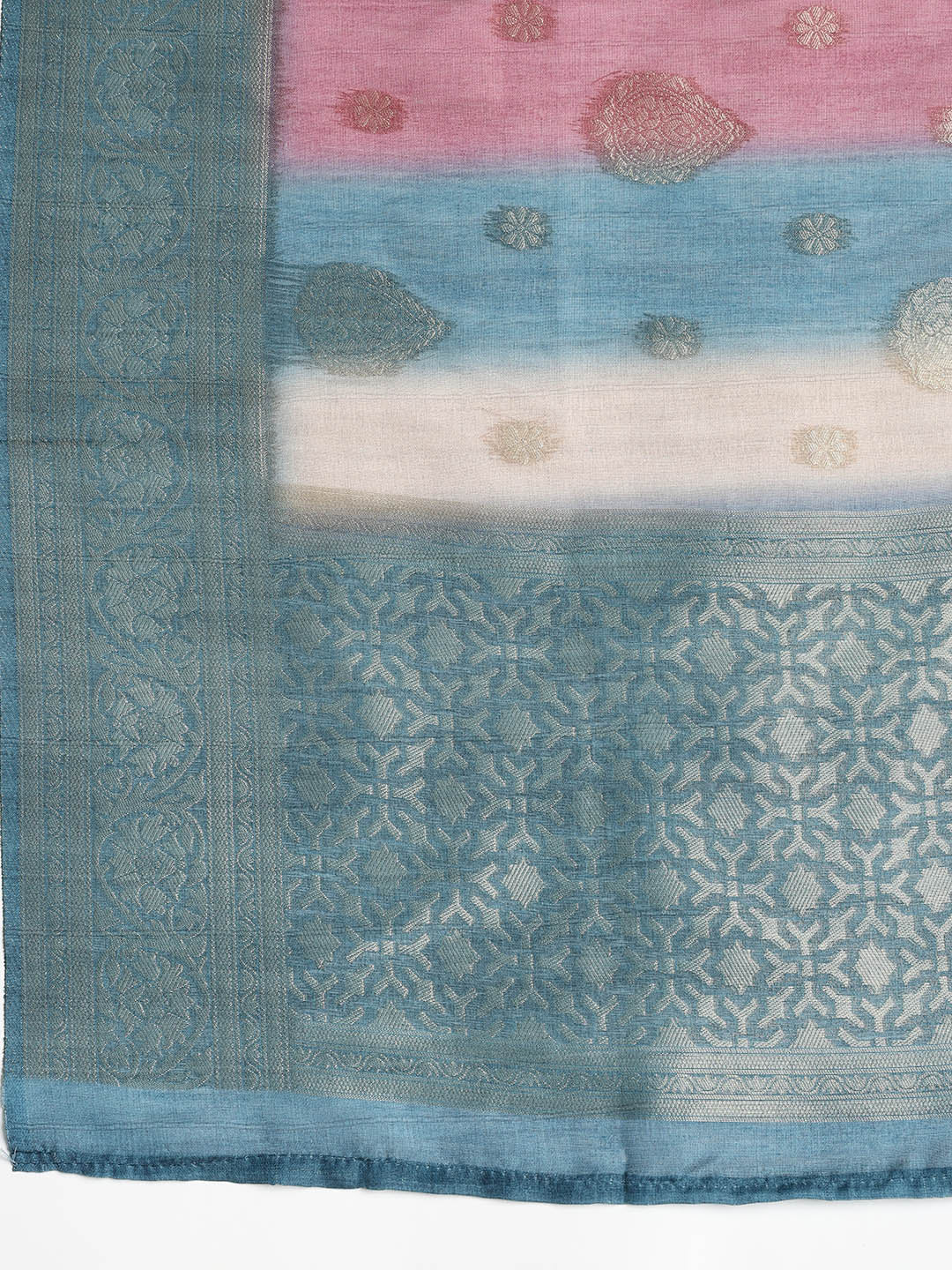 Sequence Work Chanderi Unstitched Suit With Dupatta