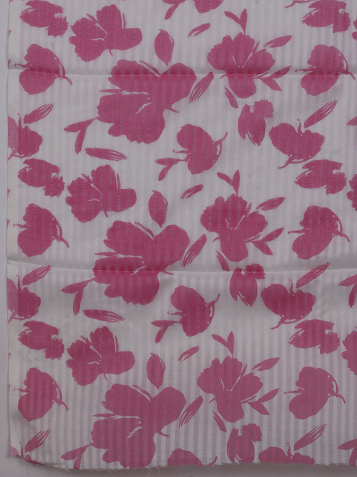 Printed Cotton Blend Unstitched Suit With Dupatta