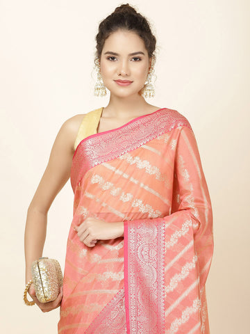 Zari Jaal Woven Cotton Saree