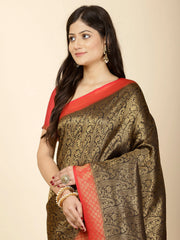 Zari Jaal Woven Handloom Saree