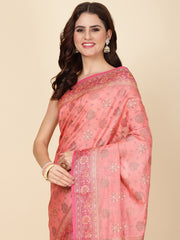 Zari Booti Woven Tussar Saree