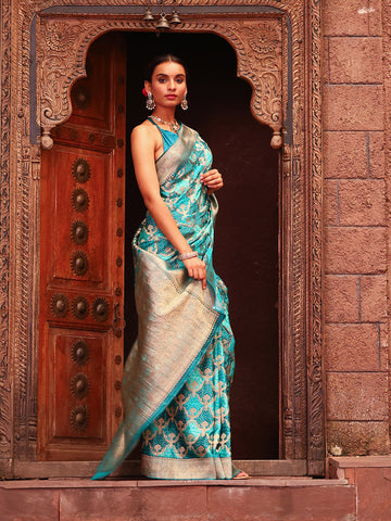 Bandhani Print Handloom Woven Saree