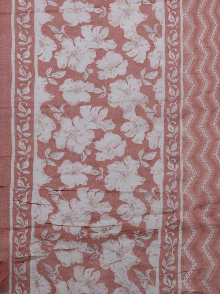 Printed Cotton Blend Unstitched Suit With Dupatta