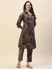 Paisley Printed Cotton Kurta Set