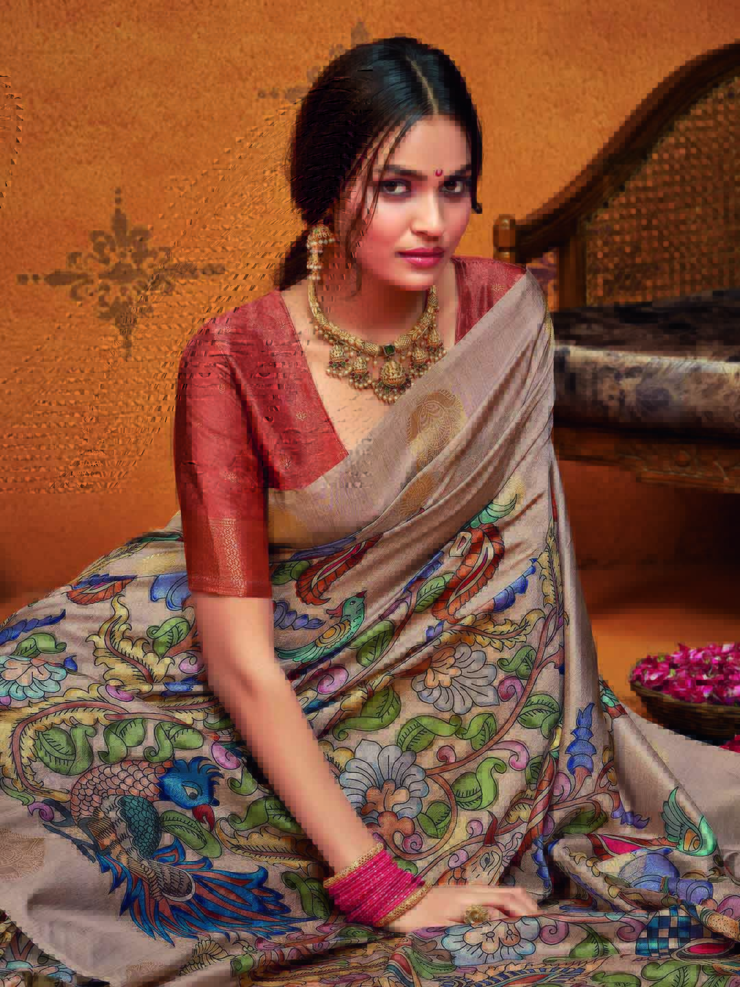 Printed Art Silk Saree