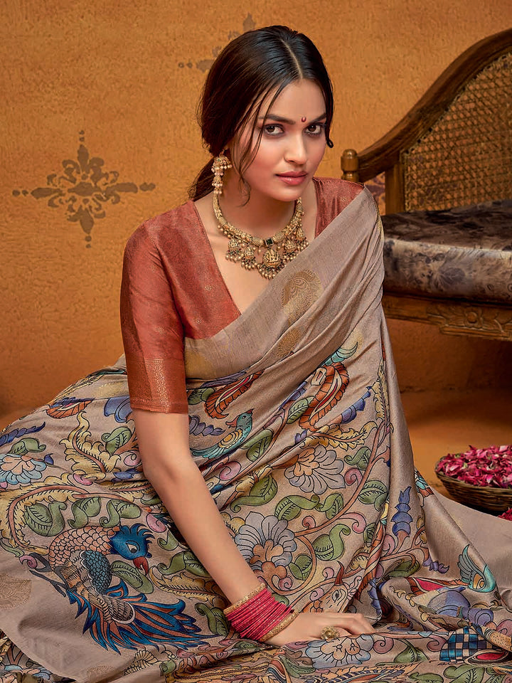 Printed Art Silk Saree