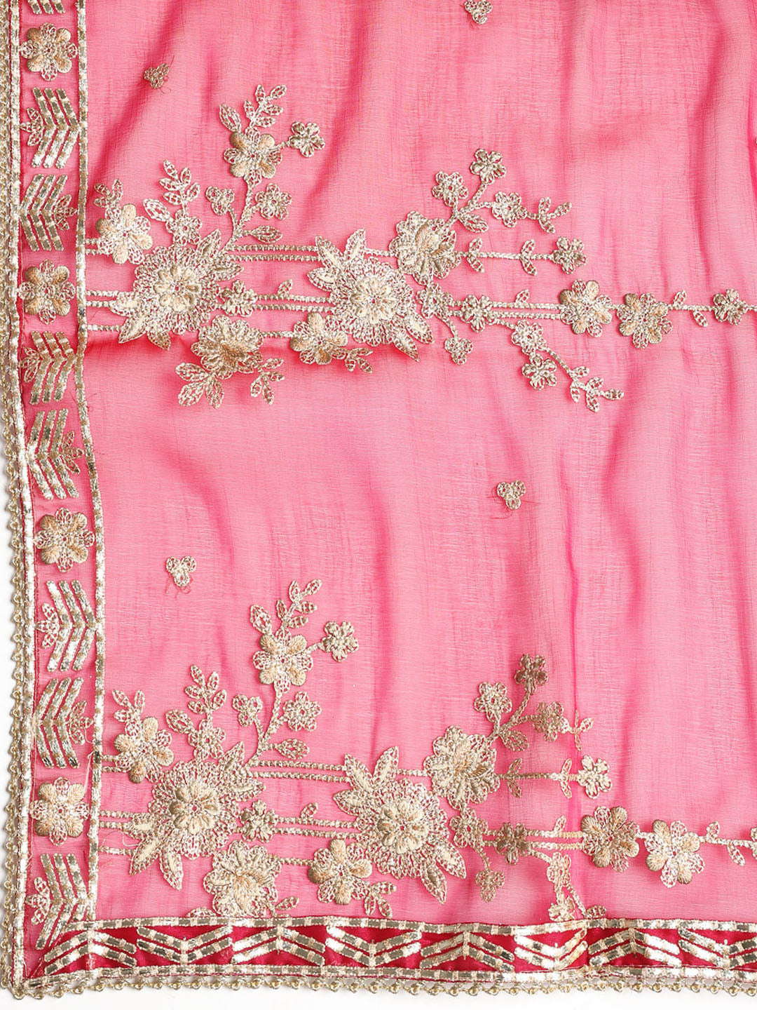 Embroidered Organza Unstitched Suit With Dupatta